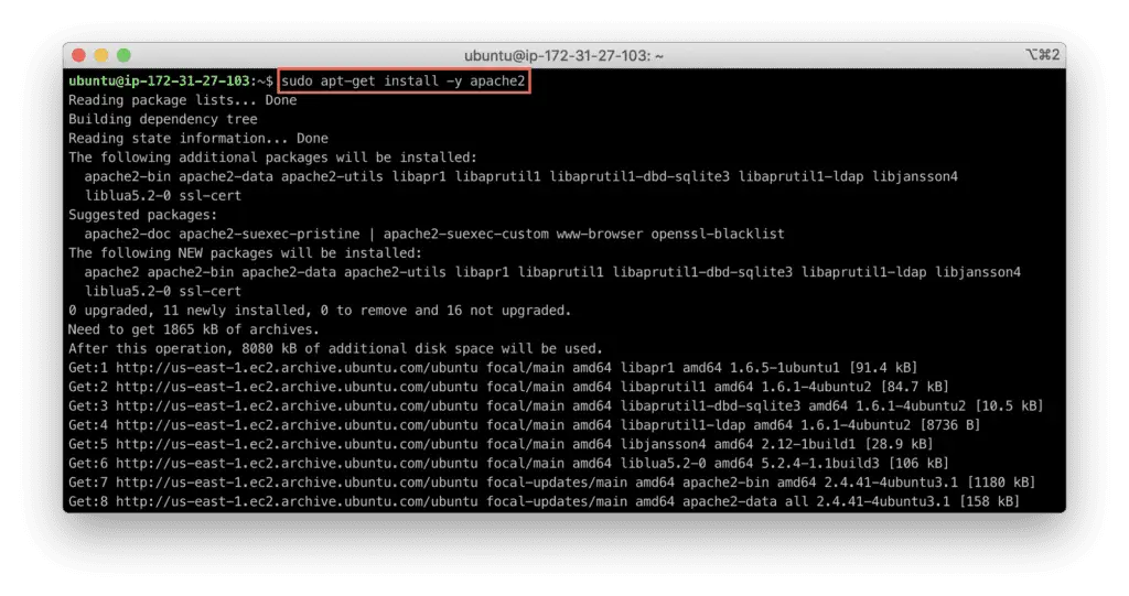 2. How to install LAMP on Ubuntu - apt-get install apache2