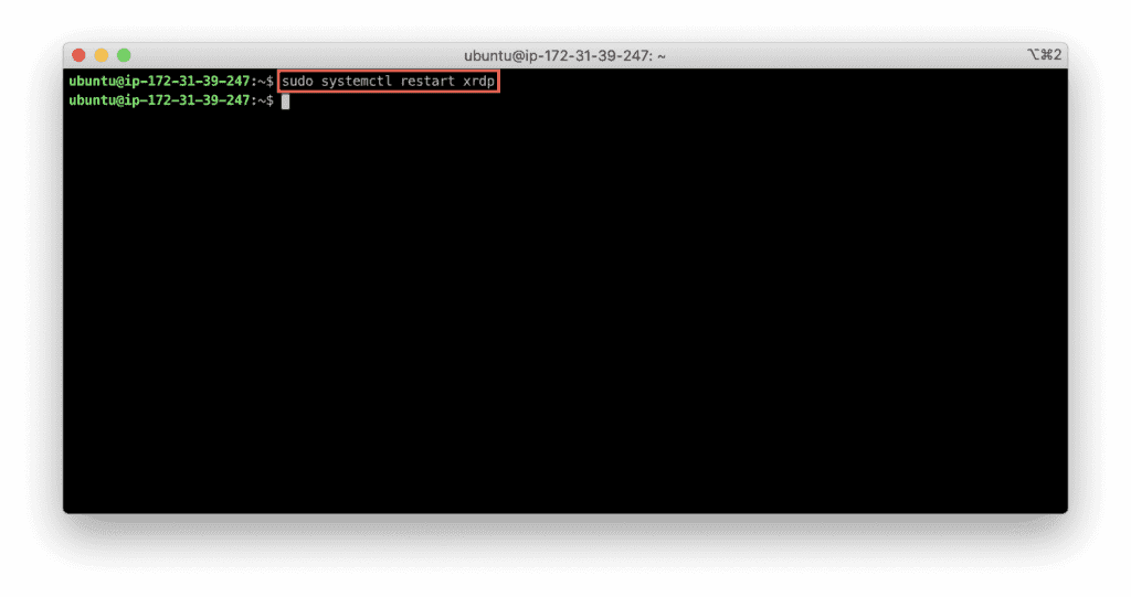 6. How to Set Up Remote Desktop on Ubuntu - systemctl restart xrdp