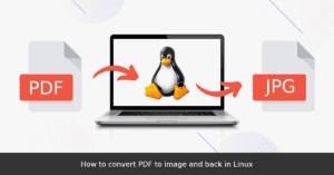 How to convert PDF to image and back in Linux