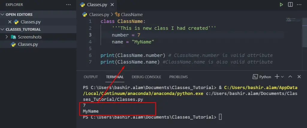 Attribute referencing in Python classes